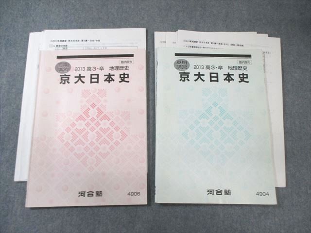 河合塾 京大日本史 2013 夏期/冬期 計2冊 015m0C拍卖
