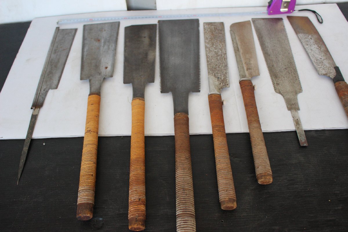 のこぎり 8本 刃 切断用 切断 古道具 昭和 レトロ モダン 収納 インテリア 中古 まとめて 沢山 研磨 大量 工具 材料拍卖