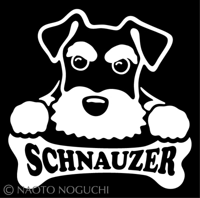 オリジナル ステッカー シール DOG IN CAR ドッグインカー ミニチュア シュナウザー ミニチュアシュナウザー D5拍卖