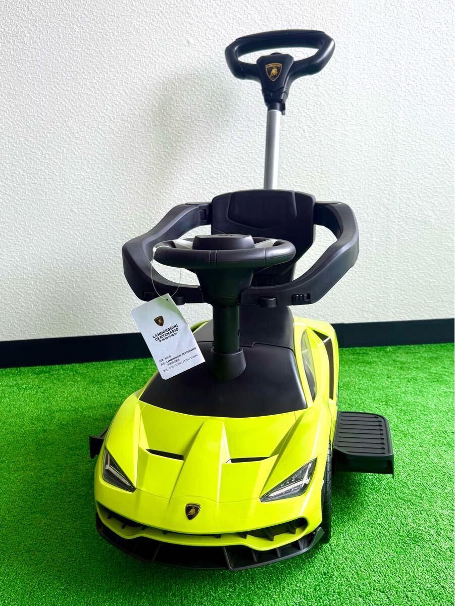 ランボルギーニ グリーン色の車型手押し車 乗用おもちゃ拍卖