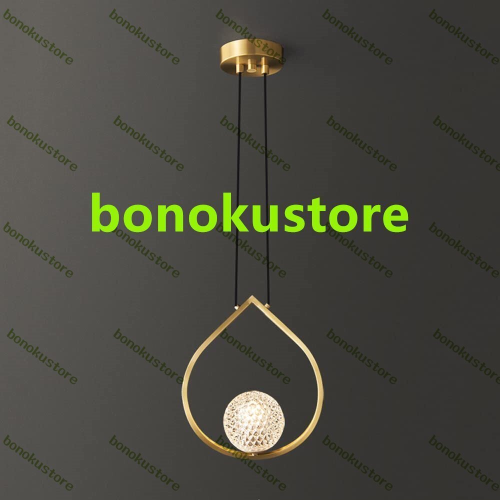 現代的なクリスタルペンダントライト LED 真鍮シャンデリア 電球付き モダンなリビングルーム ベッドルーム 天井吊り下げランプ 屋内拍卖