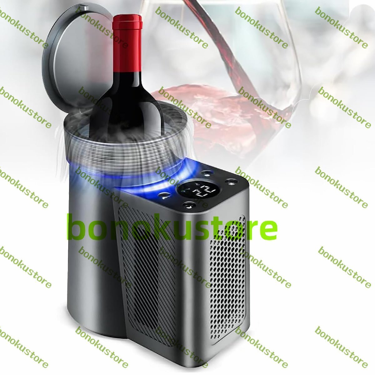 電動ワインチラー 小型デスクトップ赤ワインキャビネットポータブルワイン冷凍庫 750ML容量 2?20℃の正確な温度制御 キャンプ バー用拍卖