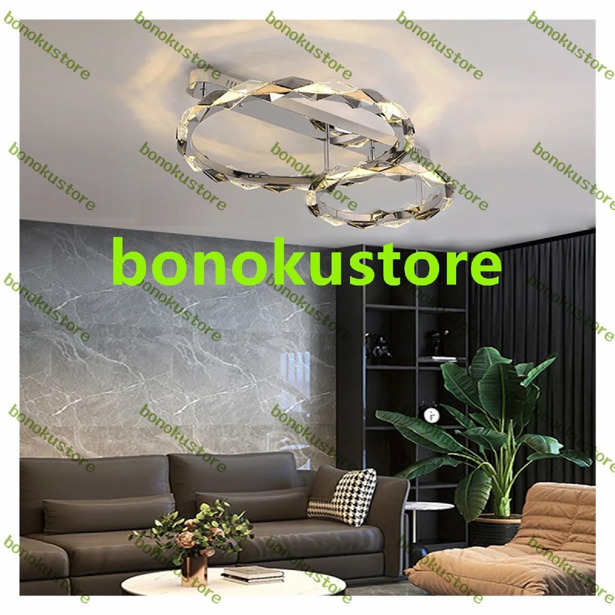 クラシック調光可能クリスタル天井ライト LED 天井シャンデリア 部屋の装飾 表面実装ランプ 常夜灯 寝室の装飾 暖かい光 80cm拍卖