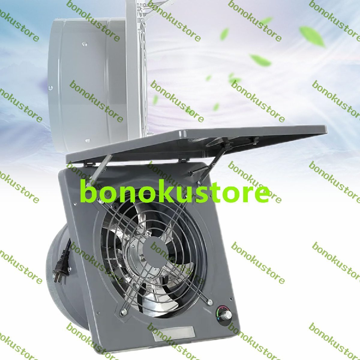 10インチポータブル排気ファン 100W窓型低騒音レンジフードファン速度調整ボタン付き 2800rpm壁掛けファンキッチン リビングルーム用拍卖