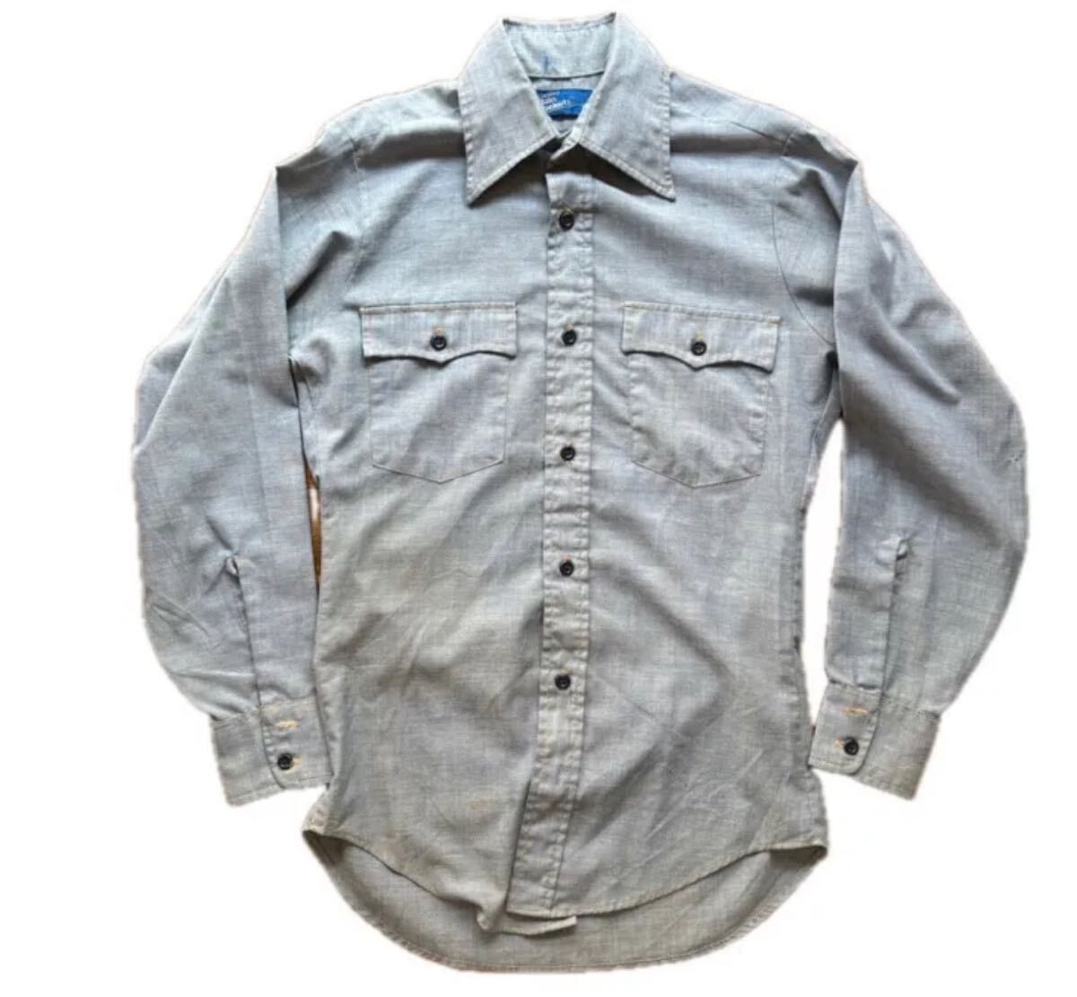 70s J.C.Penney ジェイシーペニー シャンブレーシャツ S ヴィンテージ 古着 アメカジ VINTAGE拍卖