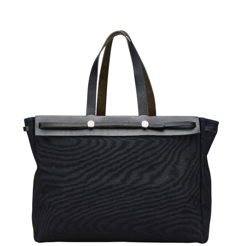エルメス エールバッグ カバスGM ハンドバッグ トートバッグ ネイビー トワルオフィシエ レザー レディース HERMES 【中古】拍卖