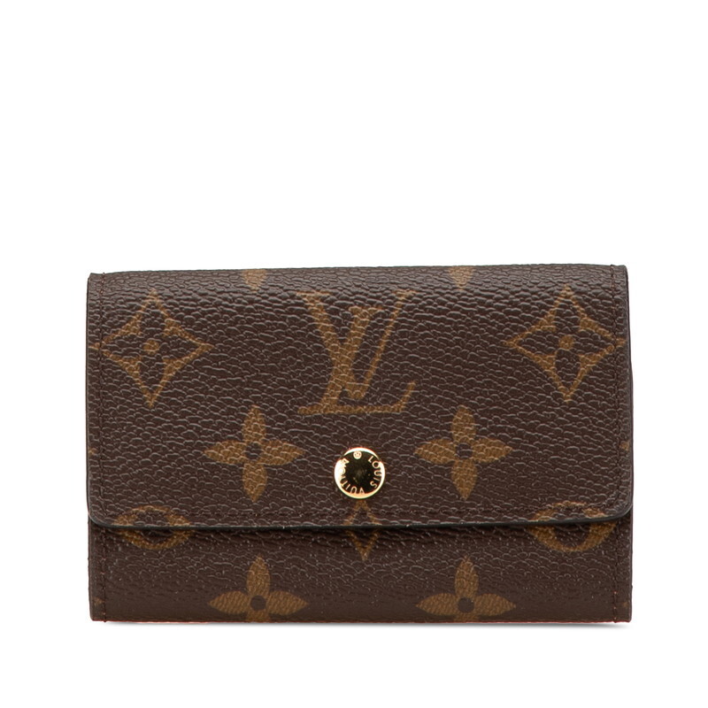 ルイ ヴィトン モノグラム ミュルティクレ6 キーケース M60701 ブラウン フューシャ PVC レザー レディース LOUIS VUITTON 【中古】拍卖