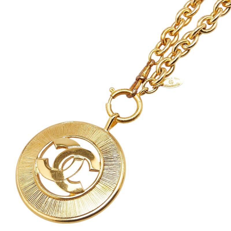 シャネル ヴィンテージ ココマーク ネックレス ゴールド メッキ レディース CHANEL 【中古】拍卖