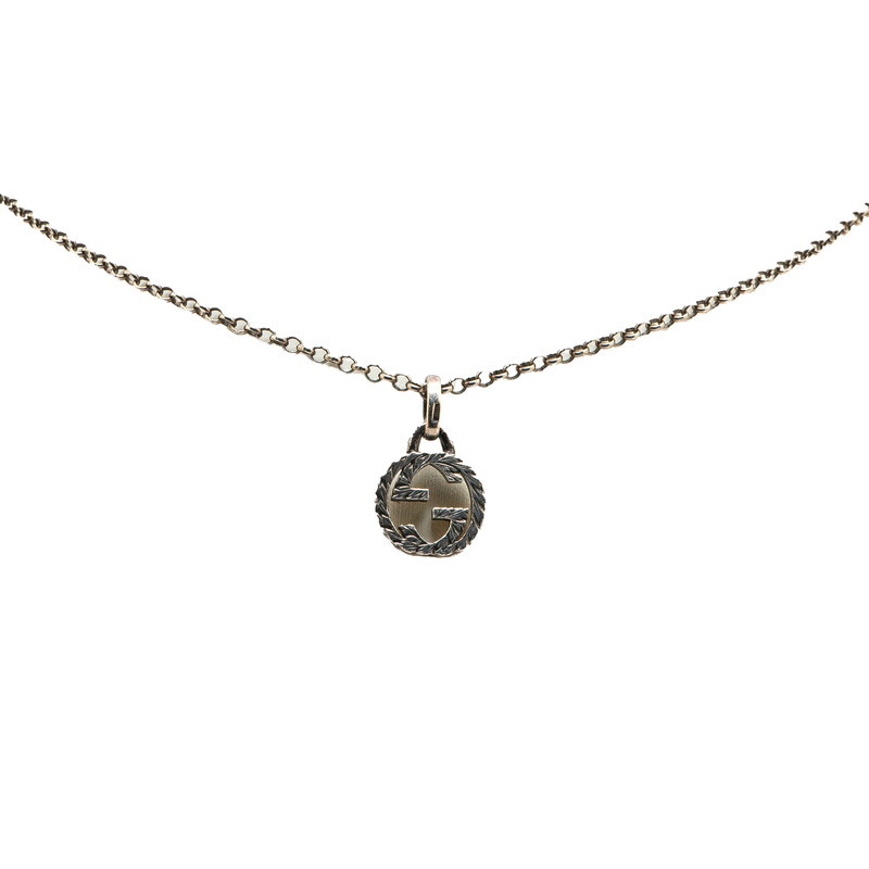 グッチ インターロッキングG ネックレス SV925 シルバー レディース GUCCI 【中古】拍卖