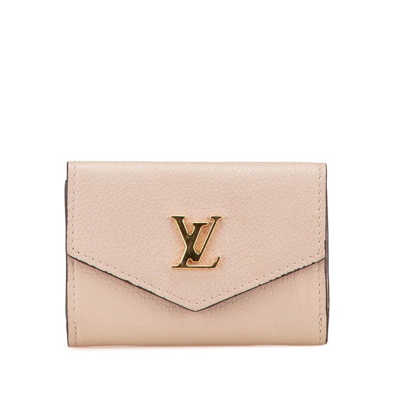 ルイ ヴィトン ポルトフォイユ ロック ミニ 三つ折り財布 コンパクトウォレット M69340 グレージュ カーフ LOUIS VUITTON 【中古】拍卖
