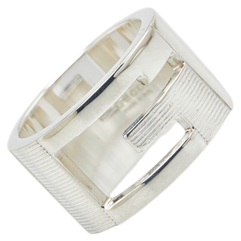 グッチ カットアウトG Gロゴ リング 指輪 #11 SV925 シルバー レディース GUCCI 【中古】拍卖