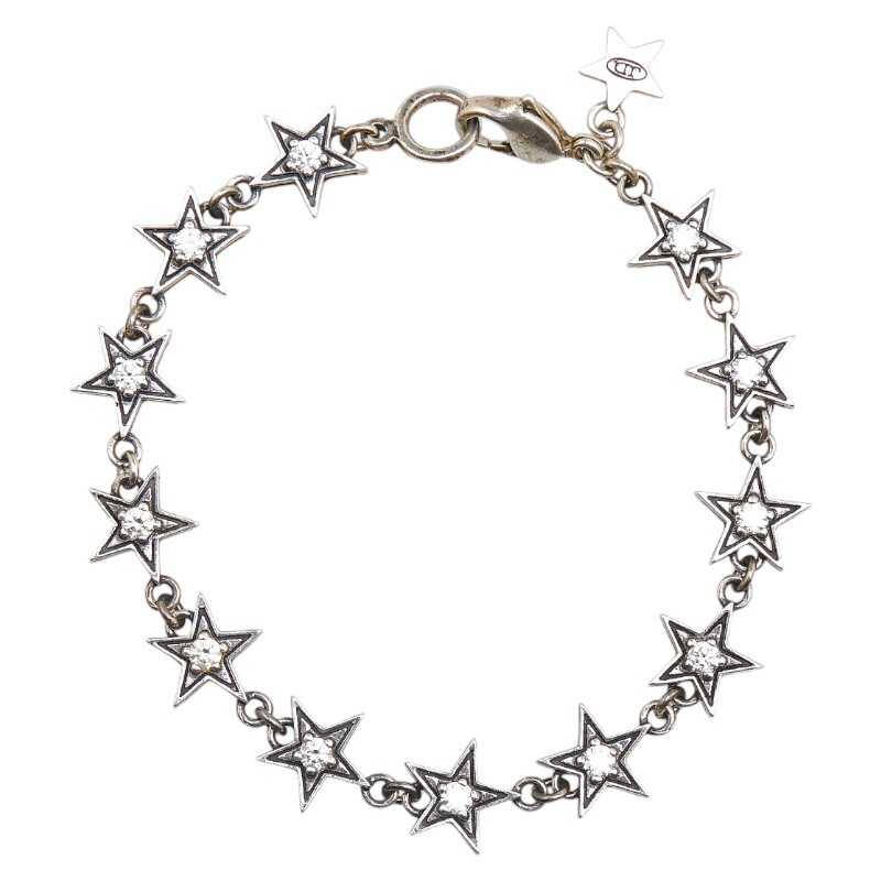 ジャスティンデイビス HOLLYWOOD BLVD ハリウッドブルーバード スターモチーフ 星 ブレスレット シルバー SV925 Justin Davis 【中古】拍卖
