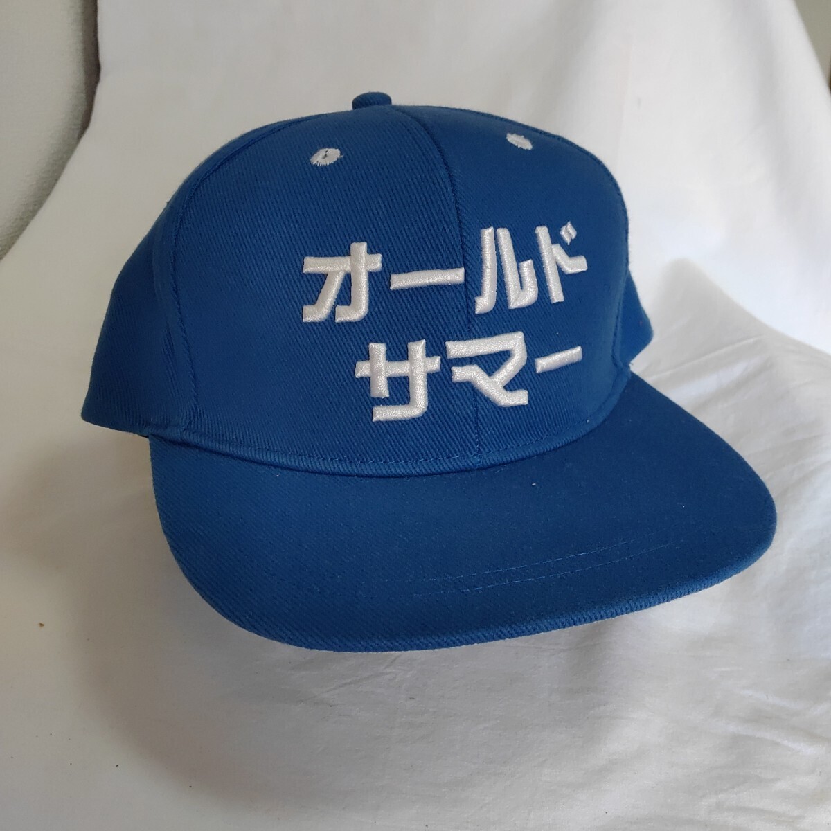 【極美品】OLD SUMMER オールドサマー ロゴ キャップ 青 ブルー サーフ カジュアル 帽子 0301-B2-TA2 拍卖