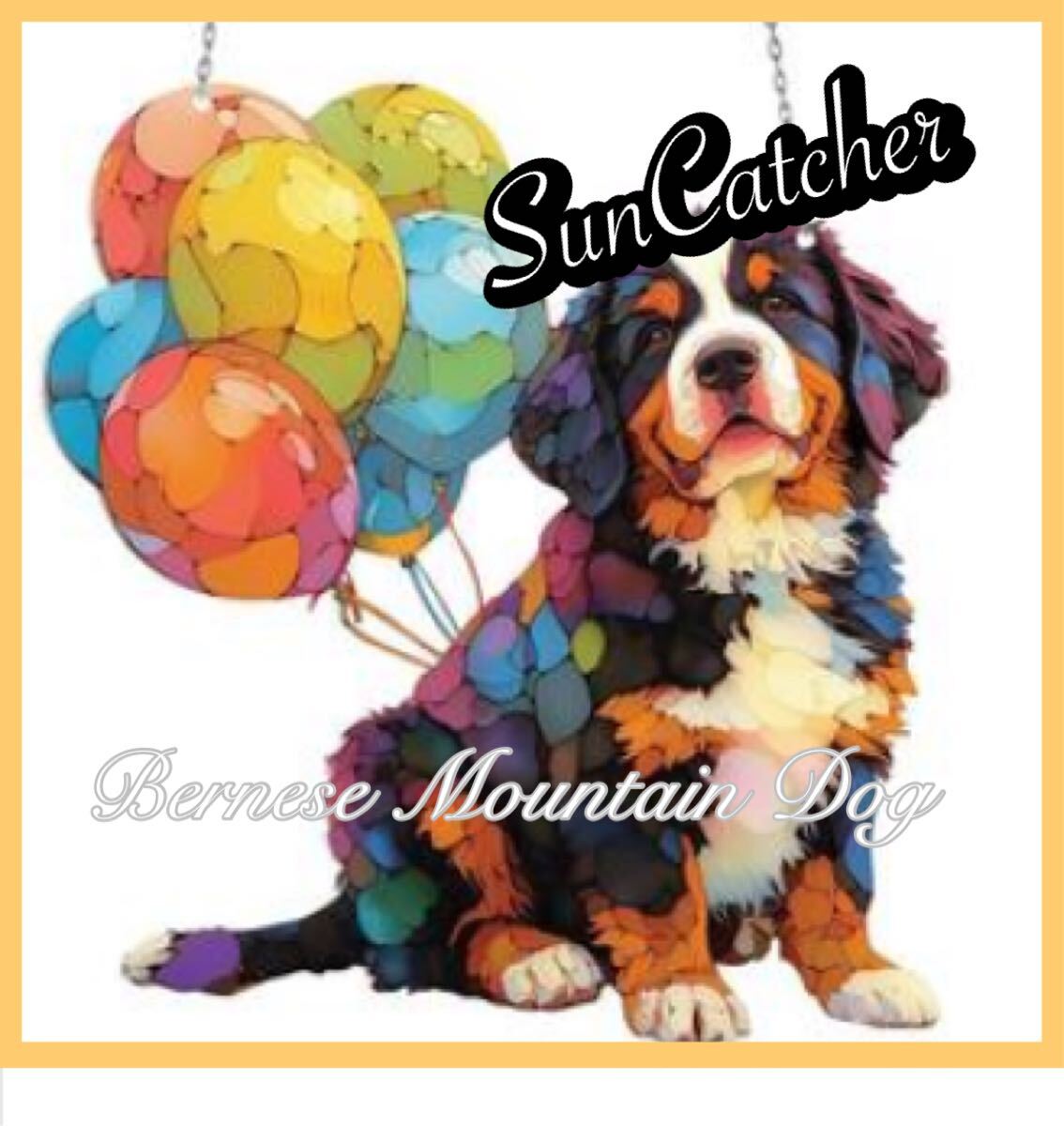 サンキャッチャー バーニーズマウンテンドッグ 犬 かわいい オシャレ インテリア 窓 光 癒し拍卖