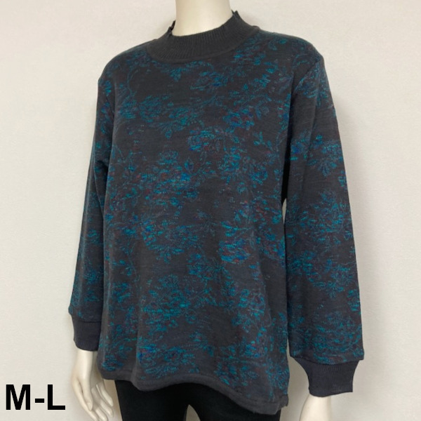 即決新品 婦人 長袖 セーター Dチャコール系 ニット ウール混 M-L 暖か 送料無料 拍卖