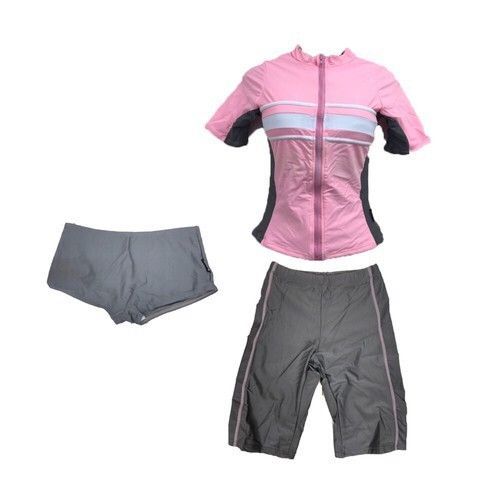 【新品】レディース フィットネス水着 3点セット 9Mサイズ ピンク ショートパンツ付き拍卖