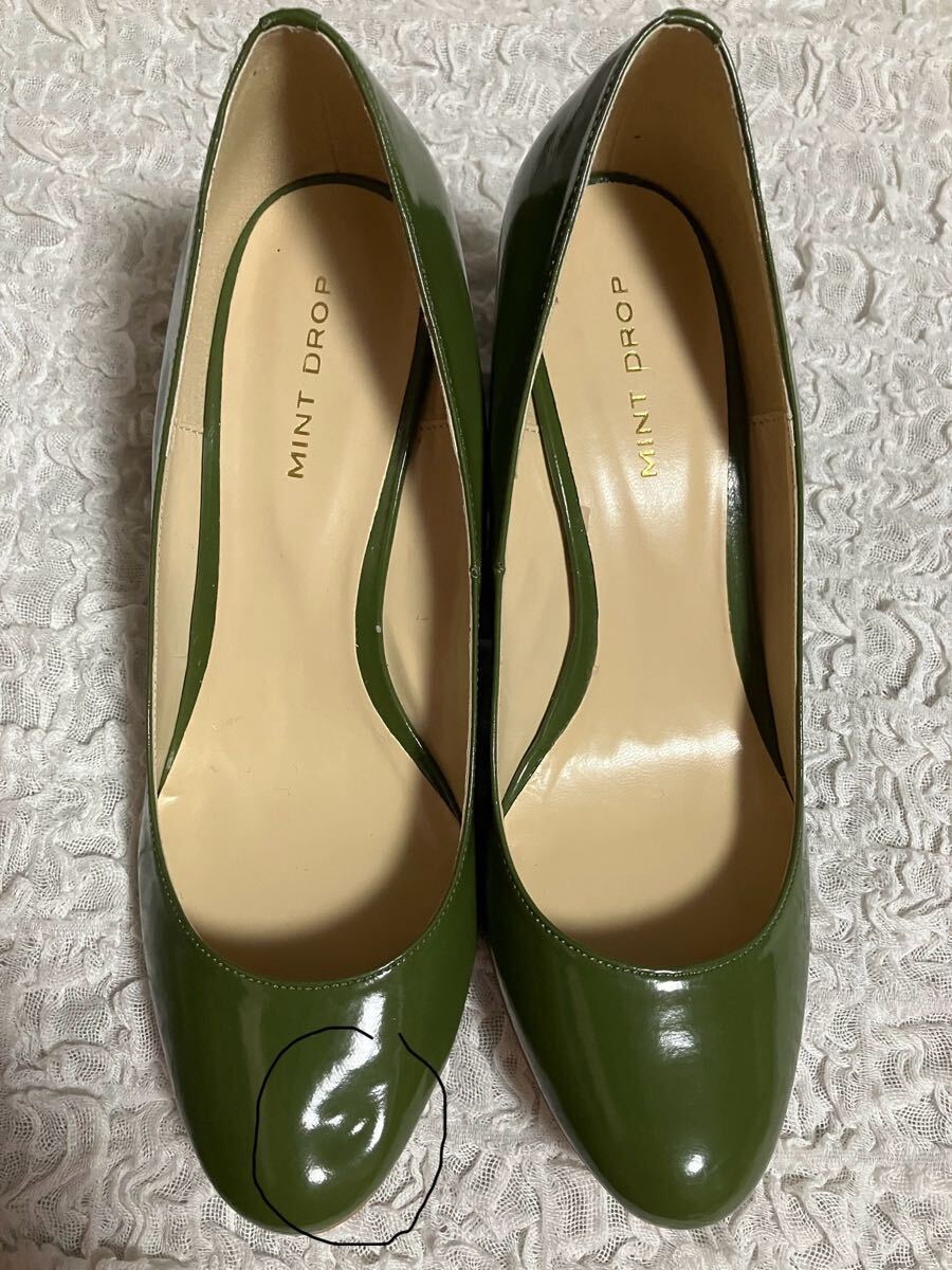 MINT DROP ミントドロップ ウェッジヒール パンプス LL エナメル系拍卖