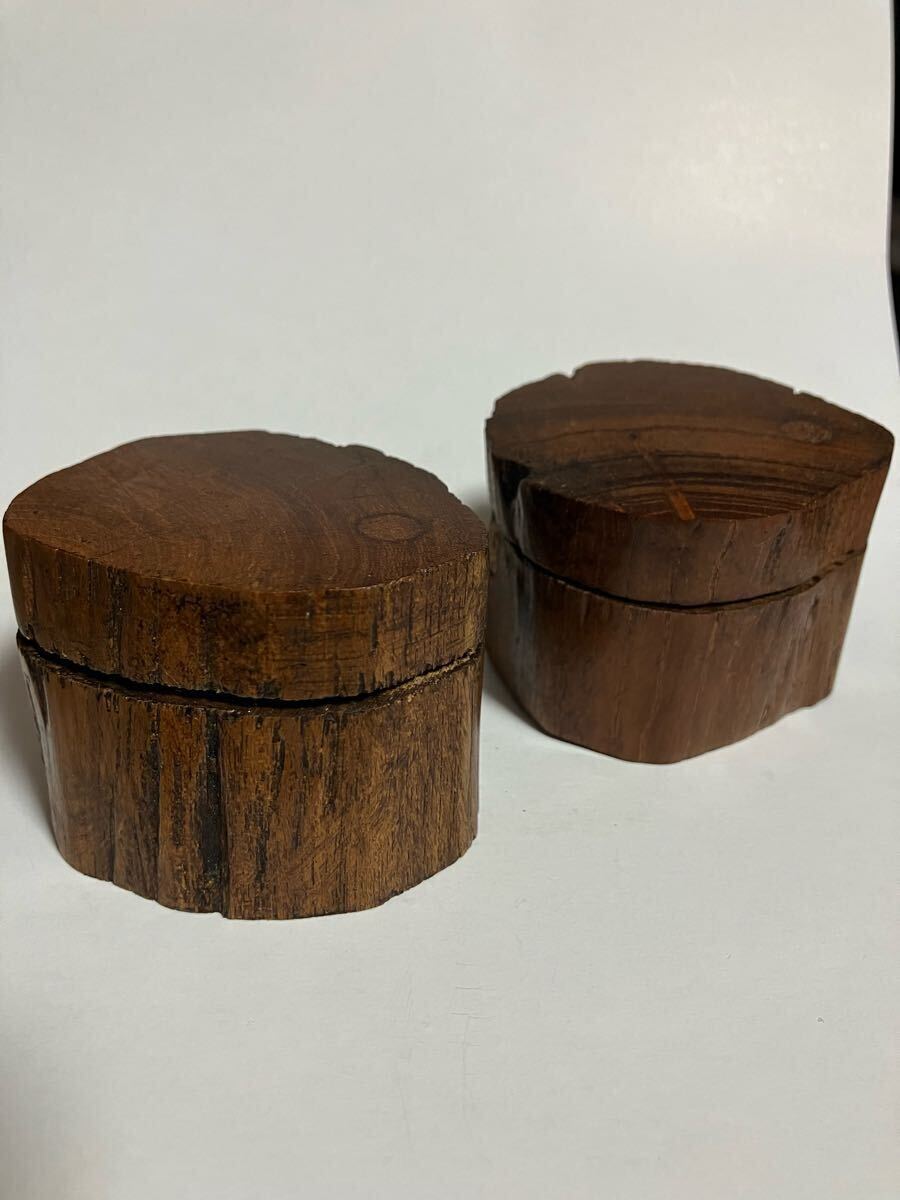 小物入れ 2個セット 天然木 ウッド 木製 (装飾付き)拍卖