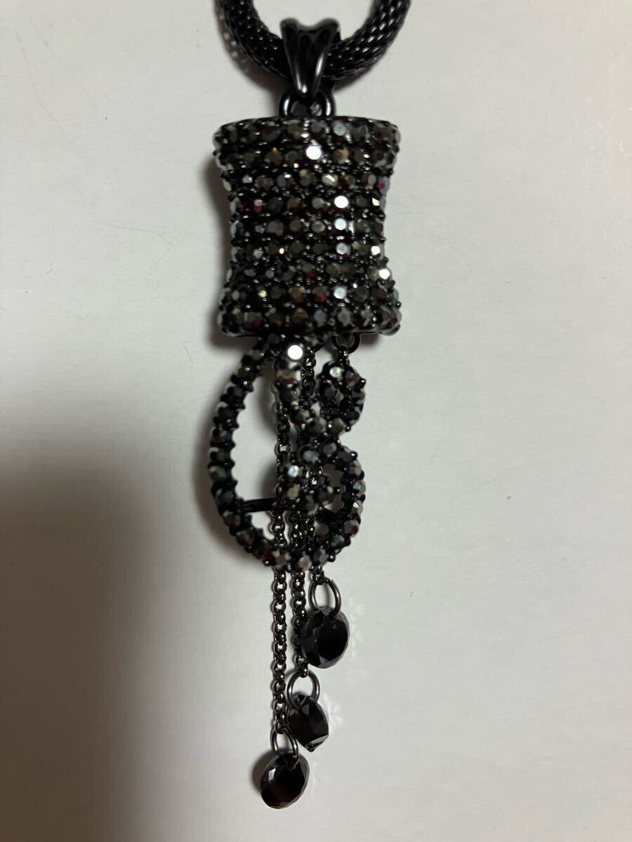 ABISTE アビステ ブラックラインストーン ペンダント 新品同様 拍卖