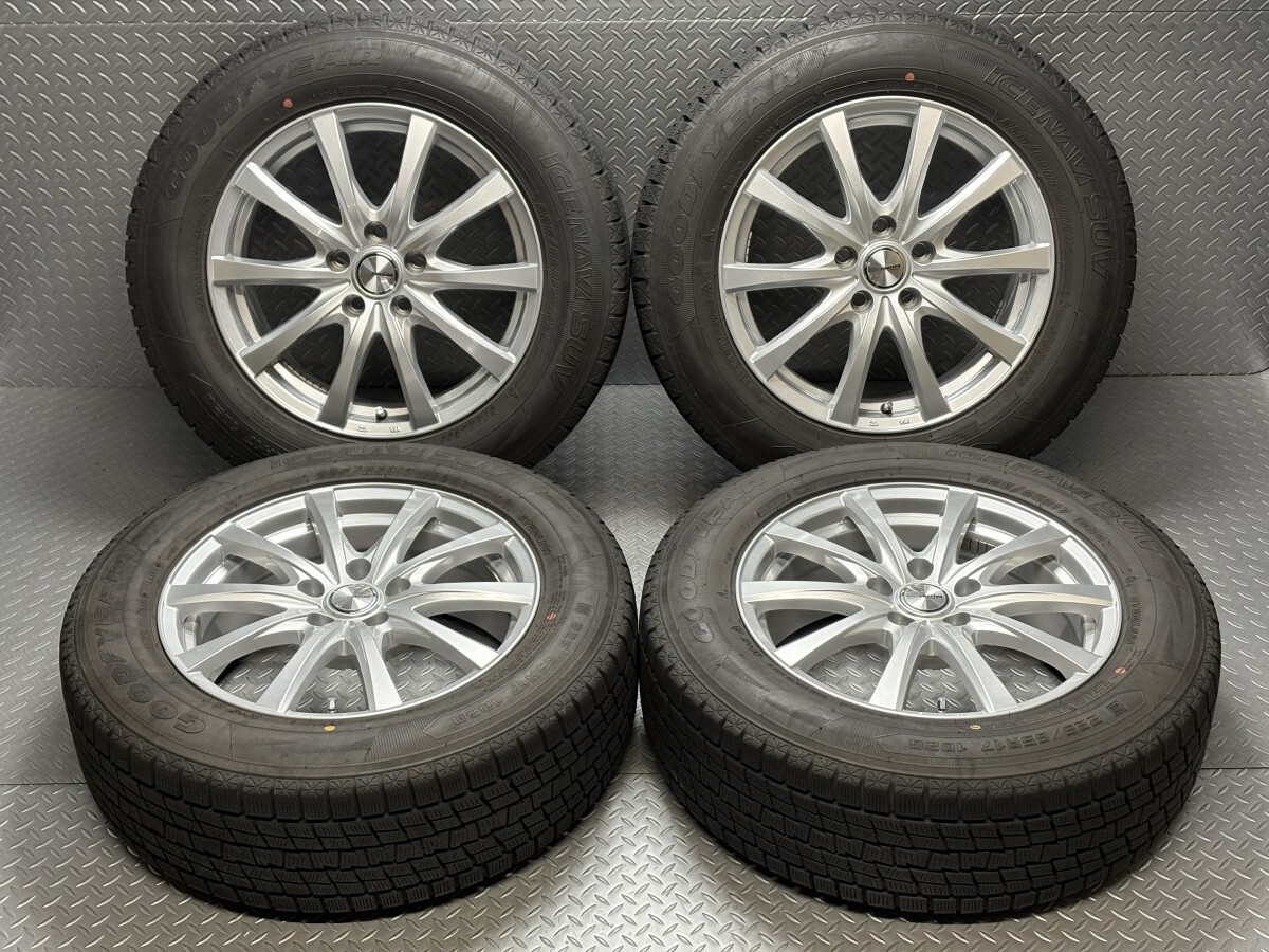 【バリ溝RAV4/ハリアー等】weds ravrion RS01 17インチ 7J +39 5穴114.3 グッドイヤー アイスナビSUV 225/65R17 ICE NAVI SUV (25020002)拍卖