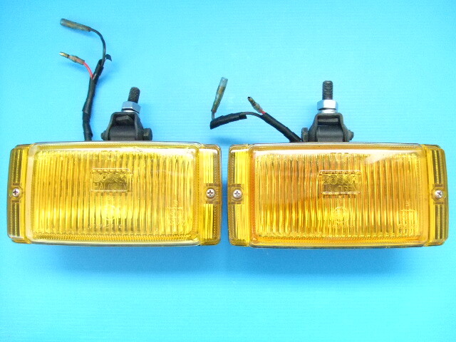 極上品 BOSCH150 角型 18cm フォグランプ H3バルブ ボッシュ旧車 角形イエローレンズ補助灯 当時物 昭和オフロード トラック クロカンsub11拍卖