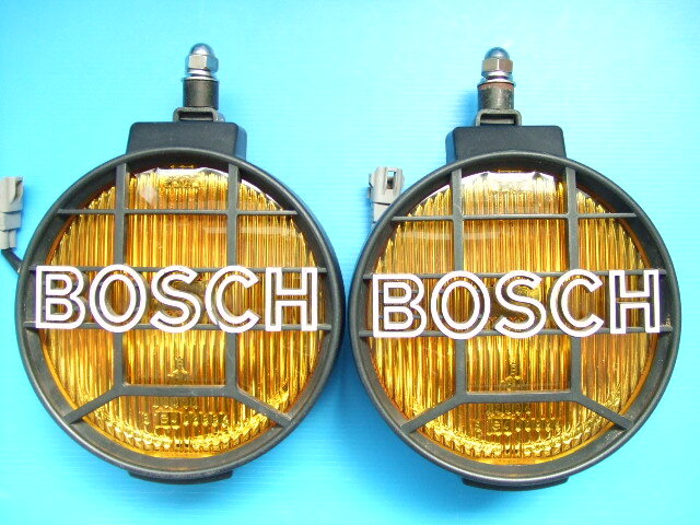 良品 BOSCH160 丸型 16cm フォグランプ H3バルブ ボッシュ 吊り下げ装着専用 旧車 昭和 丸形イエローレンズ当時物オフロード トラックsub15拍卖