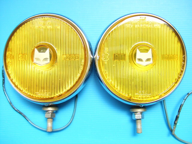 極上品 マーシャル 810 フォグランプ デュアルライト デュアルカウル 旧車 補助灯 丸型 丸形 H3バルブ イエローレンズ MARCHAL 当時物 sub3拍卖