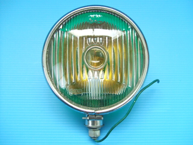 激レア当時物 背面が光る12cm丸型フォグランプ旧車 昭和 丸形ビンテージ ホットロッド デコトラ ハーレー高速有鉛JT城東工業レトロ アリス拍卖