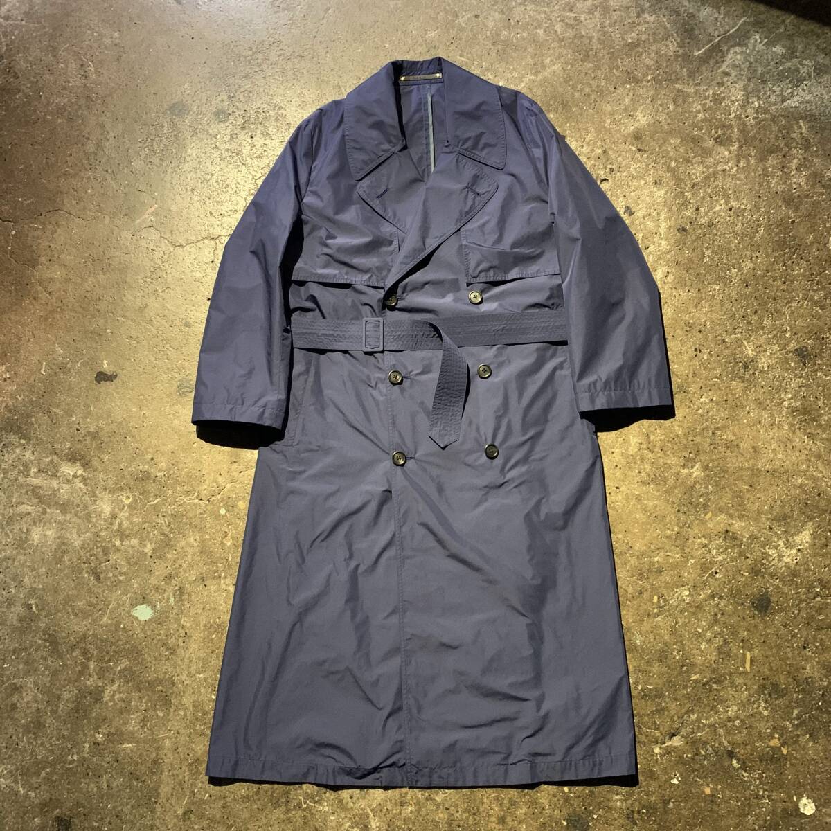 Paul Smith 23SS リラクシングテクスチャー ロングトレンチコート ポリエステル ネイビー 133115 088Y ポールスミス拍卖