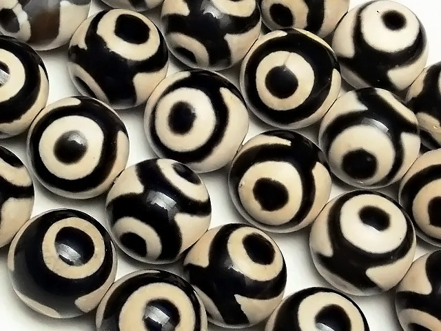 三眼天珠 丸玉 10mm No.5 / 4-32 AG10M-X拍卖