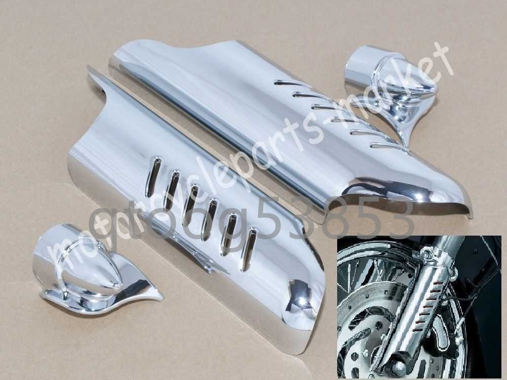 クロームフォーク下肢デフレクタードアサンバイザーシールドハーレー Flht FLTR FLH FLHX バガーロード拍卖