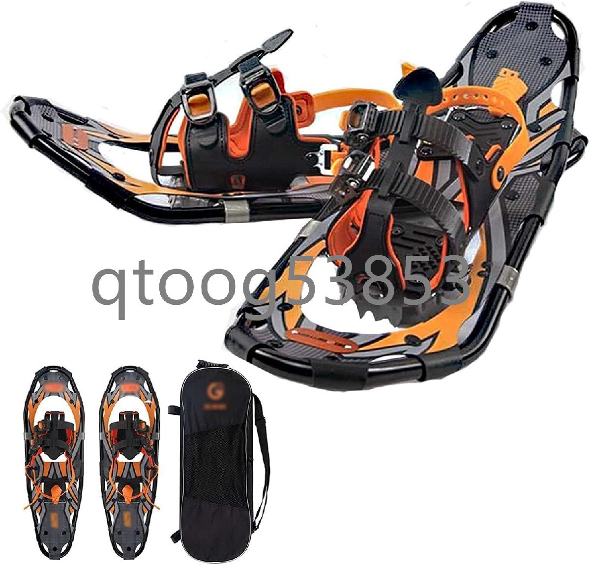 25インチの スノーシュー 屋外スノーシュー 軽量地形航空グレード スノーフィート 調整可能 ラチェットバインディング スノーシュー アルミ拍卖