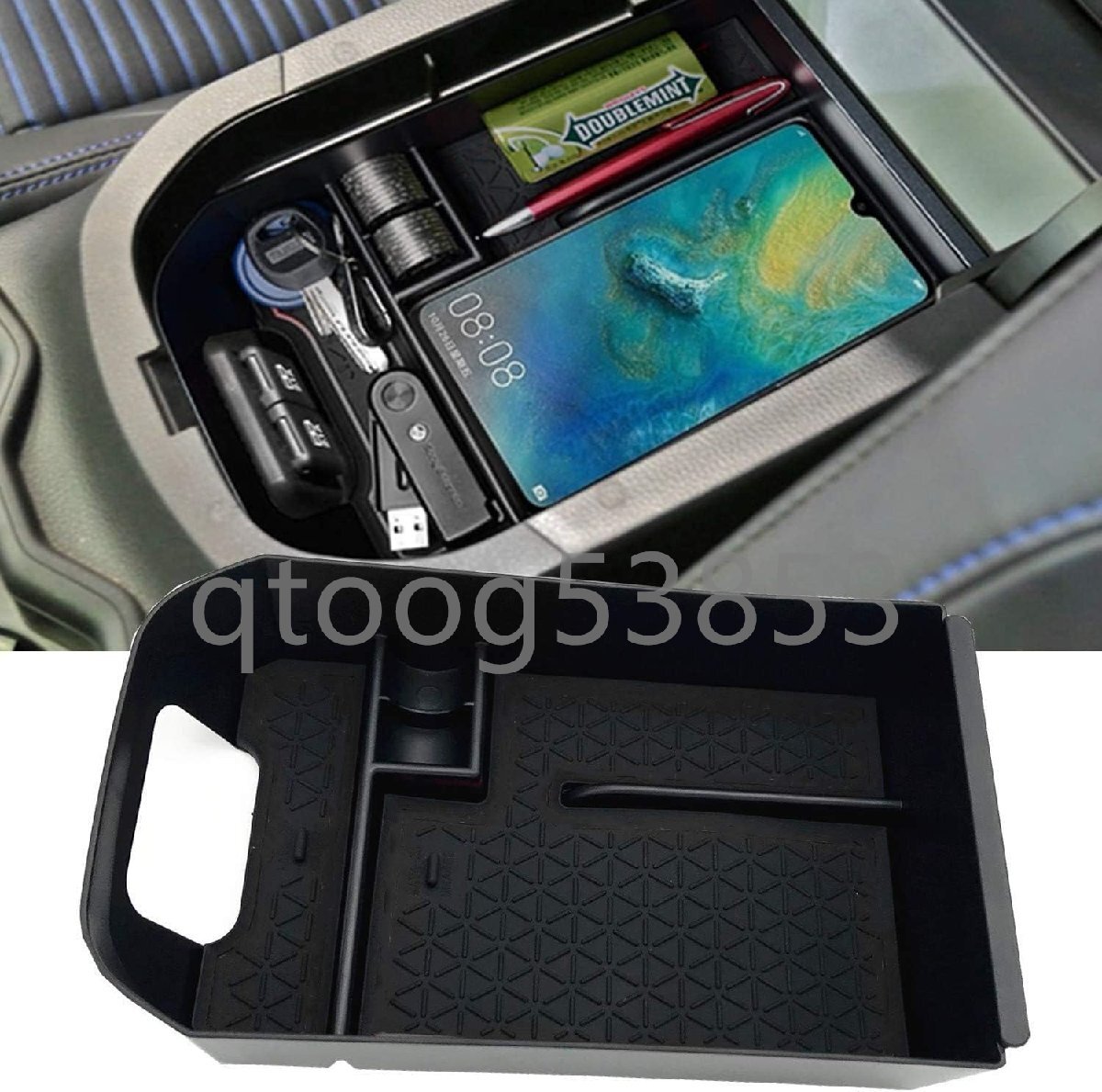 トヨタ RAV4 2019 2020 2021 2022 2023 2024 2025 およびRAV4 Prime 2021-2025 アクセサリー センターコンソールオーガナイザー トレイ ア拍卖