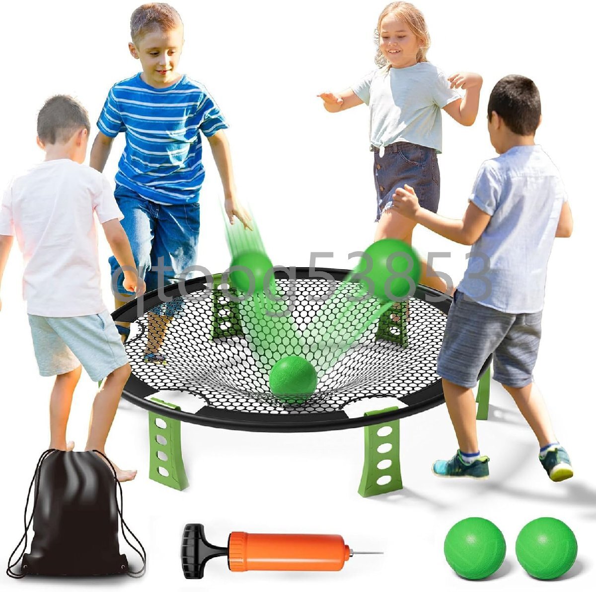 ラウンドネットボールセット、屋外ビーチボールゲームセット、ラウンドネットセットにはボール2個が含まれ、ビーチおもちゃ、芝生庭ゲーム拍卖