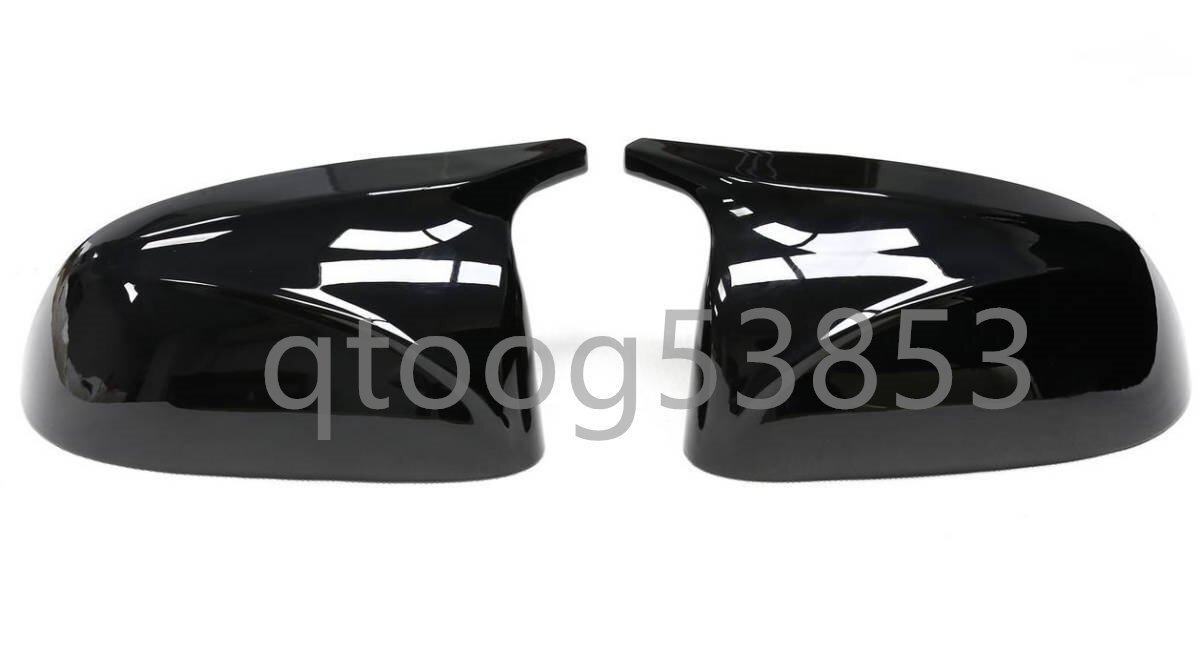 ABS製 BMW X3 G01 G08 X5 G05 X4 G02 X6 G06 X7 G07 専用交換式 牛角型 ブラック艶出しミラーカバー 左右セット拍卖