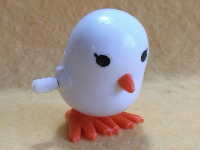 ゼンマイ式 白いひよこの玩具 White Chick wind-up toy 鳥 ぜんまい仕掛け拍卖