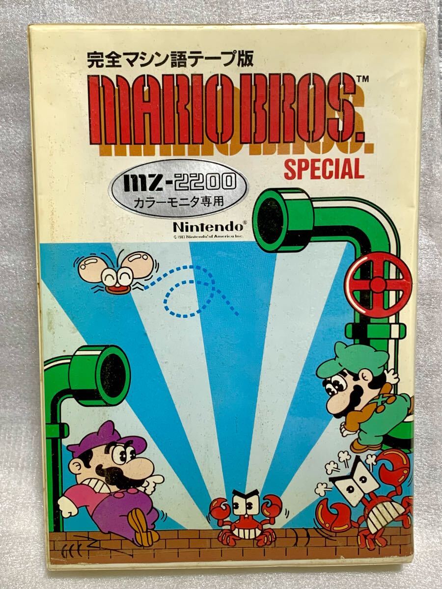 中古PCソフト◯マリオブラザーズスペシャル MZ-2200 テープ版◯箱、取扱説明書つき◯任天堂ハドソン◯動作未確認◯Vgc45w拍卖