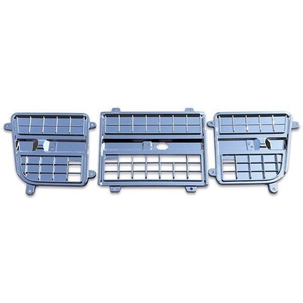 いすゞ NEW ギガ 07 ギガ H22.5-H27.11 メッキ インナー リッド グリル ガーニッシュ 3分割 純正交換タイプ セット AP-T111-01拍卖