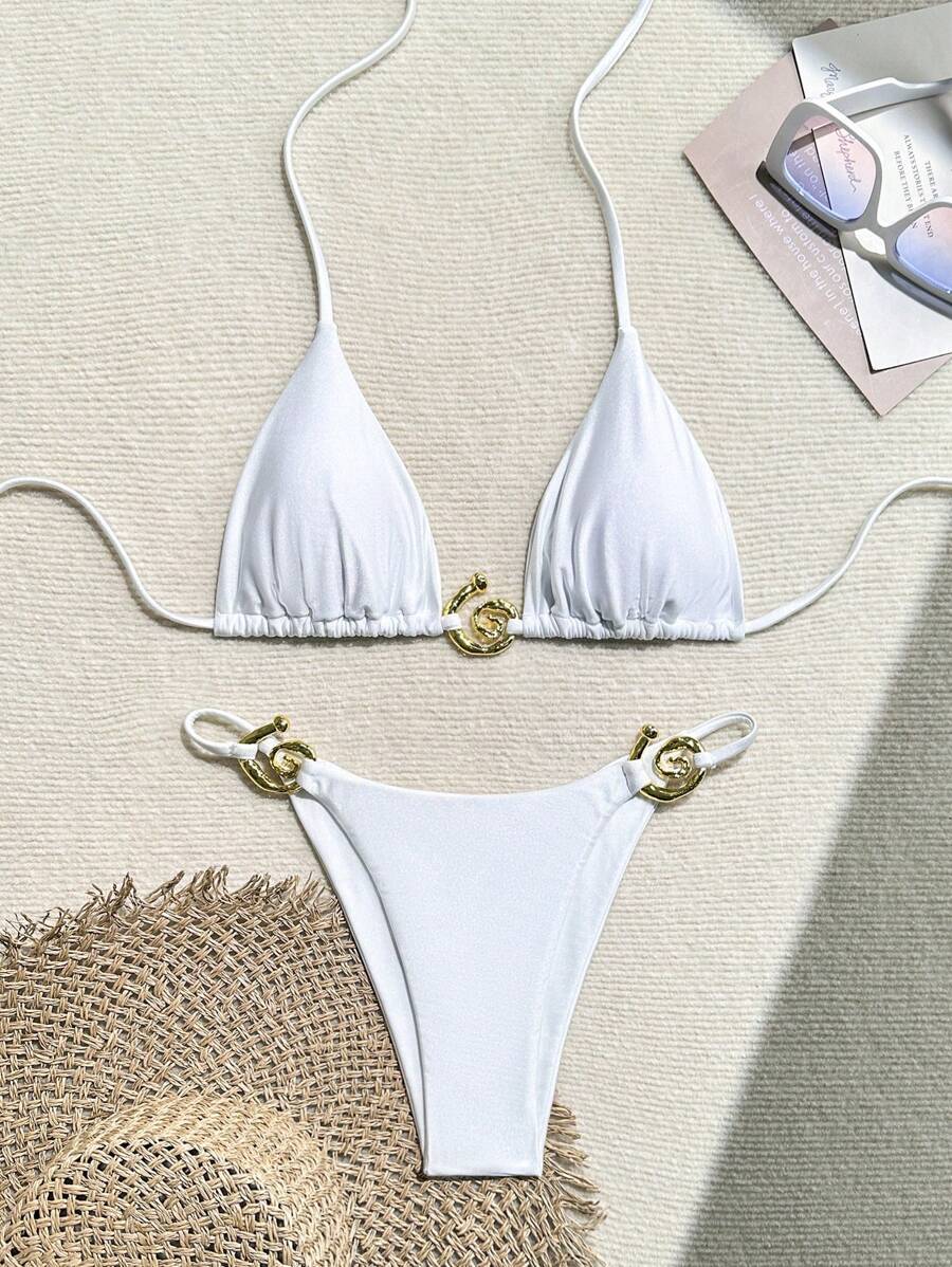 レディース 水着 ビキニセット レディース 無地 ファッショナブル セクシー ビキニ セット 夏用拍卖