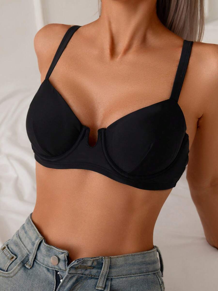 レディース 水着 トップス 夏用カット バックルワイヤー入り ビキニ トップ 1個拍卖