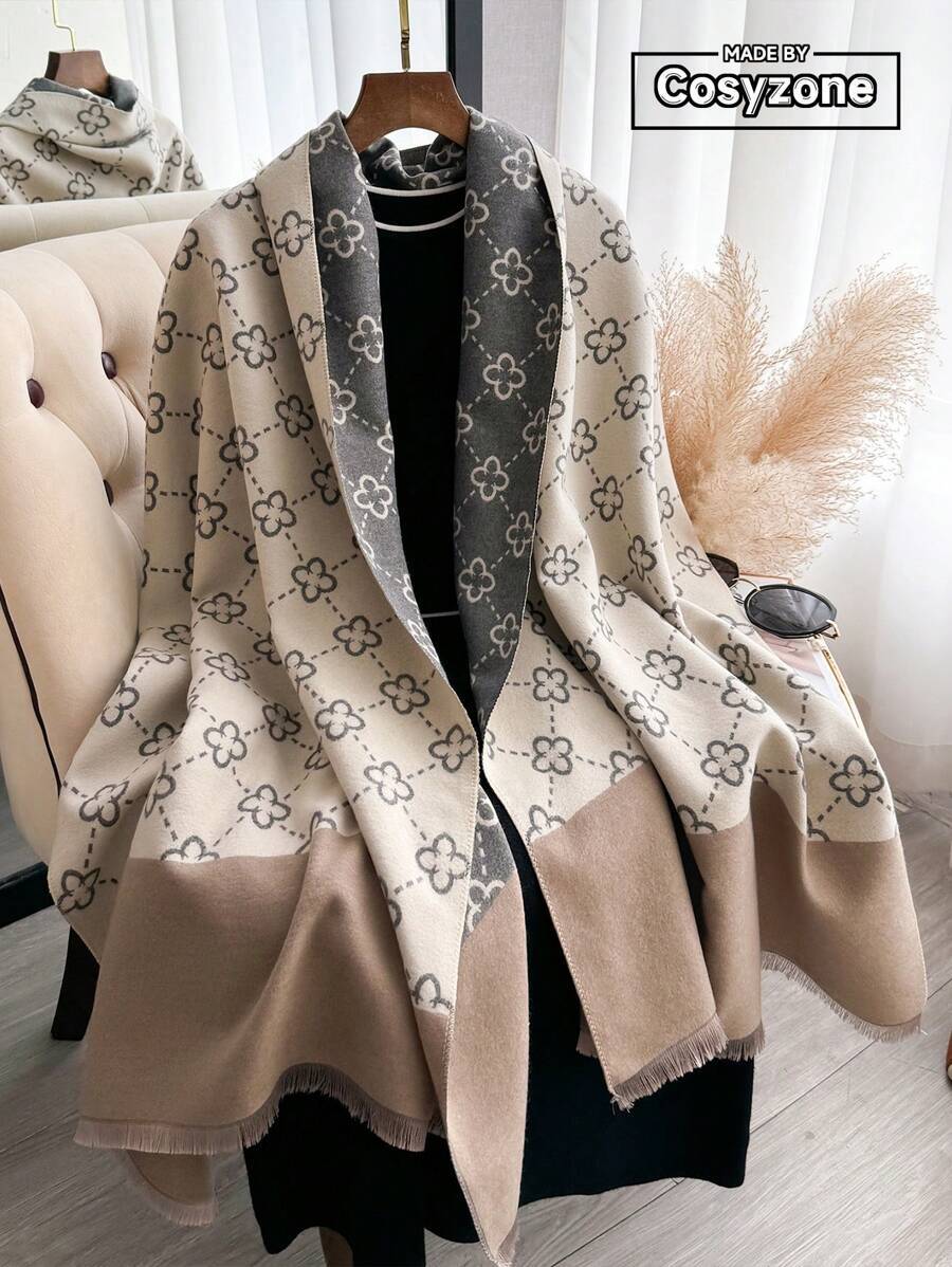 アクセサリー レディース スカーフ 1個 女性用 秋/冬ジャカード フェイクカシミア ファッション 多用途 エアコンストール、日常拍卖