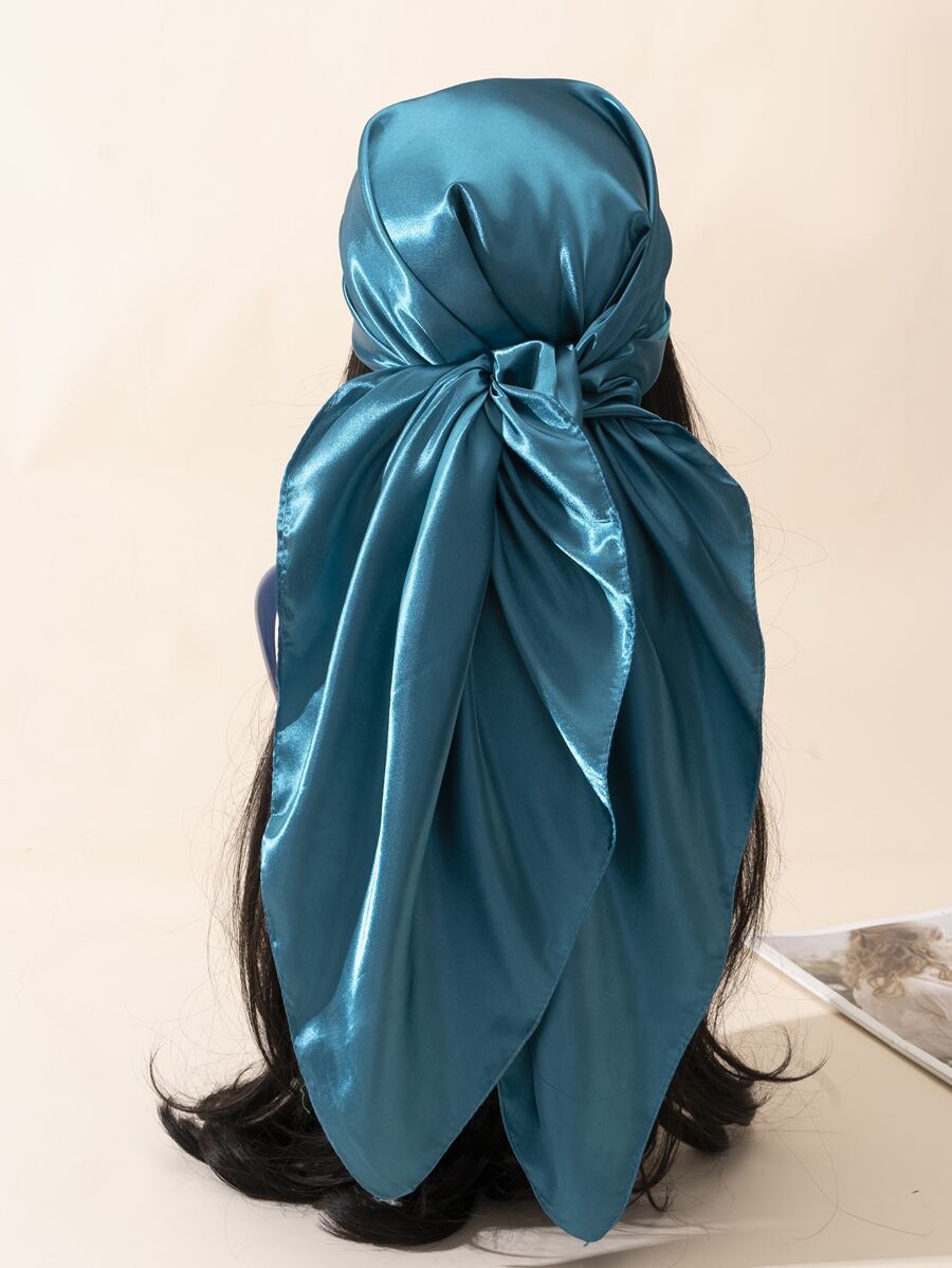 アクセサリー レディース スカーフ 1個 無地ミニマリスト バンダナ スカーフ シルク スクエア 日常生活に最適 バンダナ ヘアバ拍卖