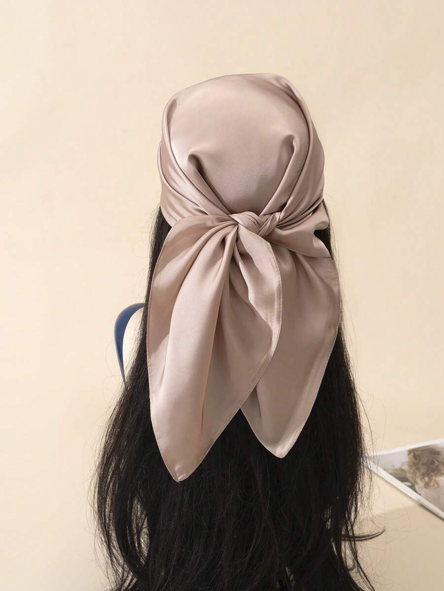 アクセサリー レディース スカーフ 女性用ソリッドカジュアルバンダナ、軽量ターバンバンダナ、ヘアバンド、ヘッドバンド、見た目を華や拍卖