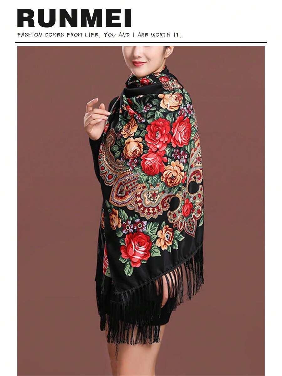 アクセサリー レディース スカーフ ロシアン風 ロングスカーフ ビンテージ ボヘミアン スカーフ 1本入り拍卖