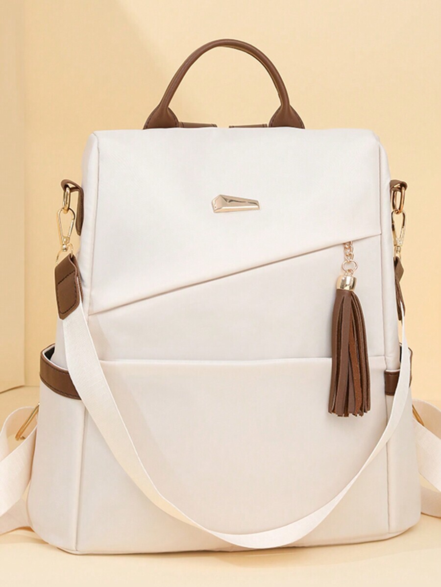 バッグ レディース バックパック ファッショナブルな大容量 レディーストラベルバックパック、タッセル付き、盗難防止】拍卖