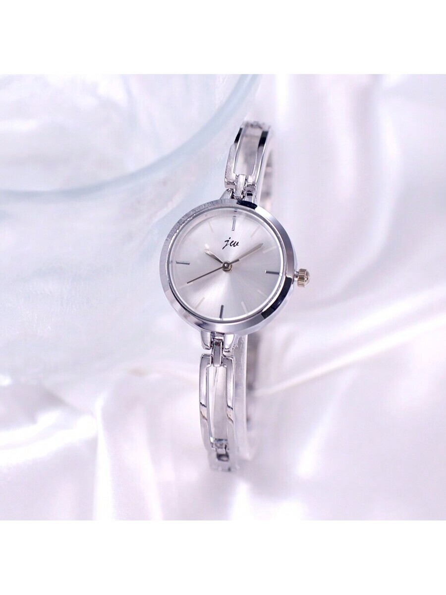 腕時計 レディース クォーツ 1個 シンプル合金クォーツブレスレット腕時計、デイリーコーディネートに適しています拍卖