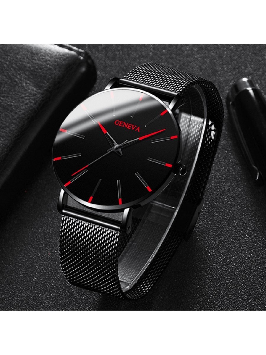 腕時計 メンズ クォーツ ジュネーブファッション ビジネス クォーツ腕時計 男性用 1個、カジュアル&シンプルなデザインで、日常の拍卖