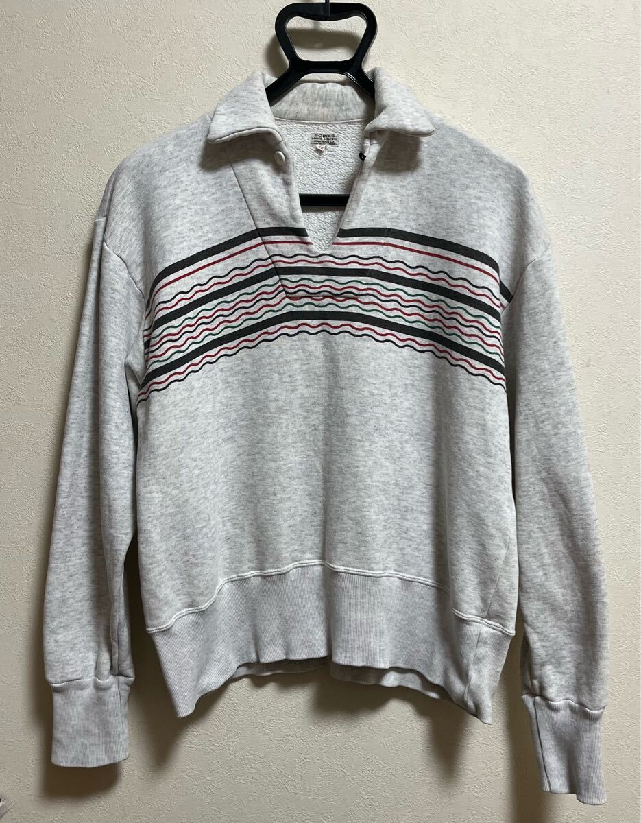 WAREHOUSE スウェット 38 BODIES 襟付き グレー 霜降り 長リブ プルオーバー トレーナー 50s ロカビリー ヴィンテージ ウェアハウス拍卖