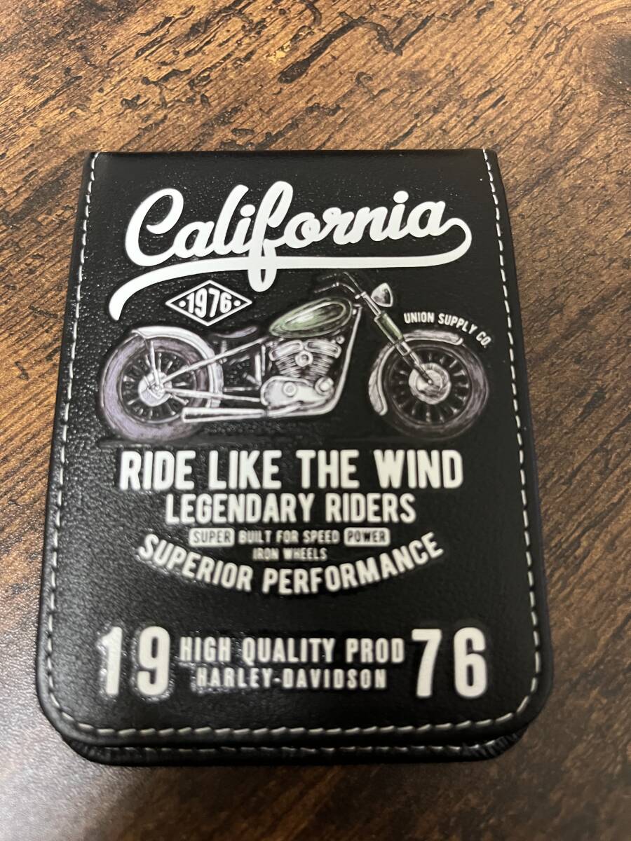 ☆新品・未使用 国内発送!!牛革製 ハーレーダビッドソン レザーカードケース HARLEY 本革 レザー小物 ナックル パン拍卖