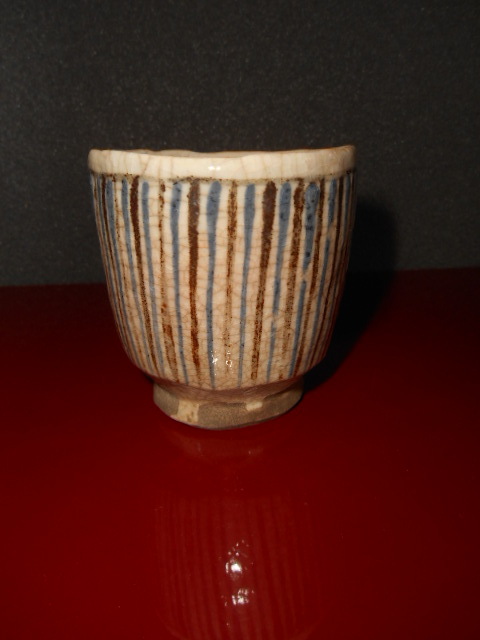 ☆☆ 古い 麦藁手 酒器 ぐい呑み 瀬戸 志野 ☆☆拍卖